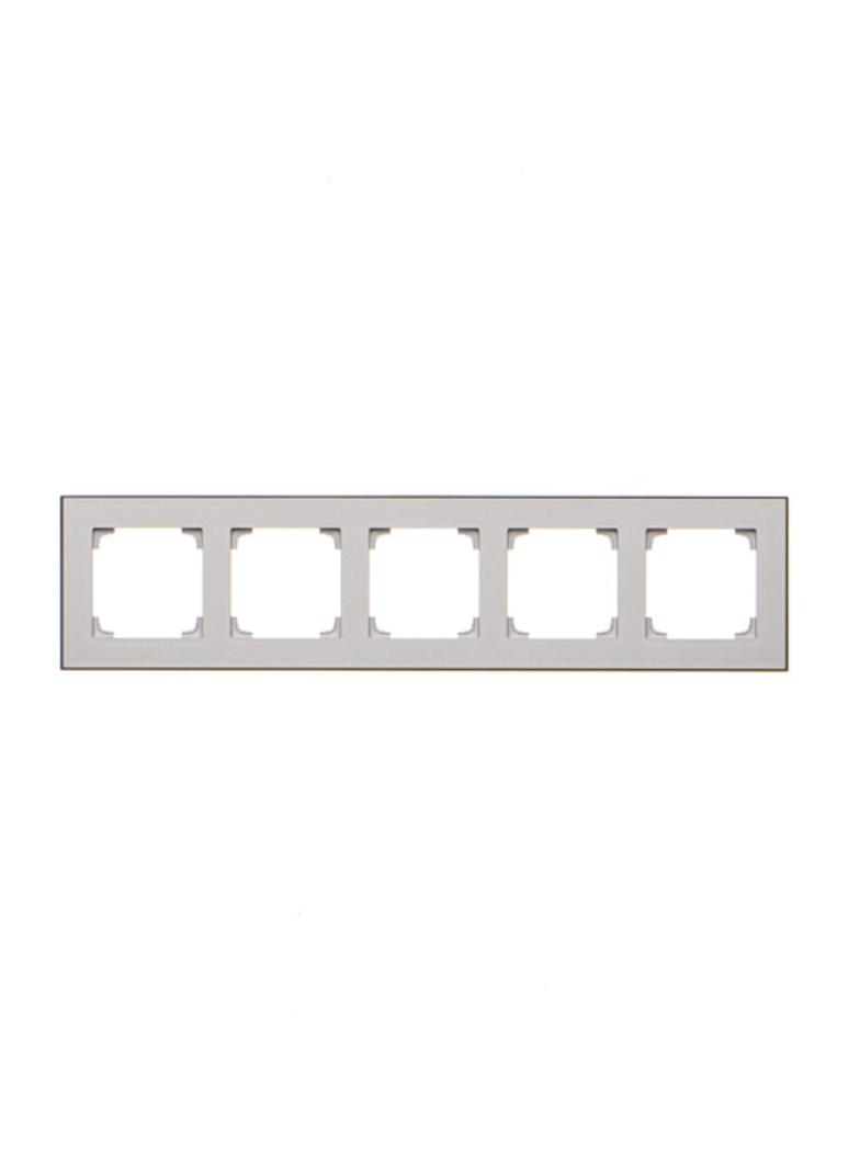 Simon 55 Ramka pięciokrotna 5-krotna DUO Aluminium podstawa czarna TRD5.149/143 KONTAKT