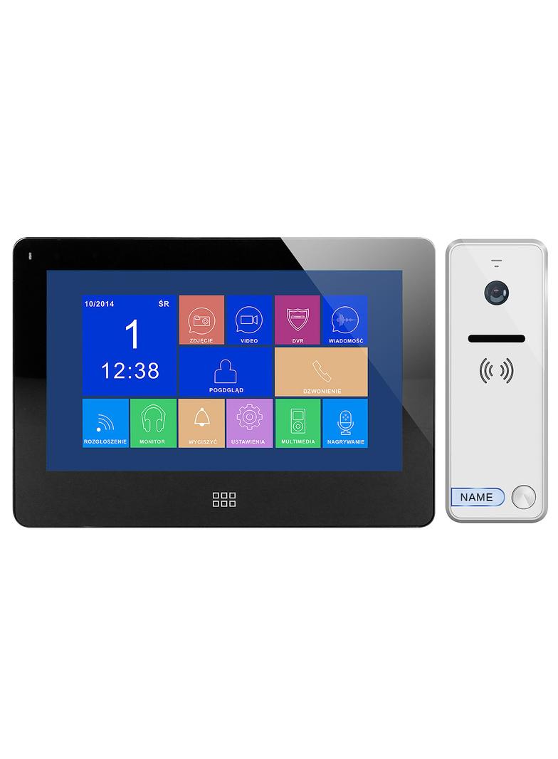 Zestaw wideodomofonowy bezsłuchawkowy kolor LCD 7" dotykowy menu OSD pamięć gniazdo na kartę S OR-VI