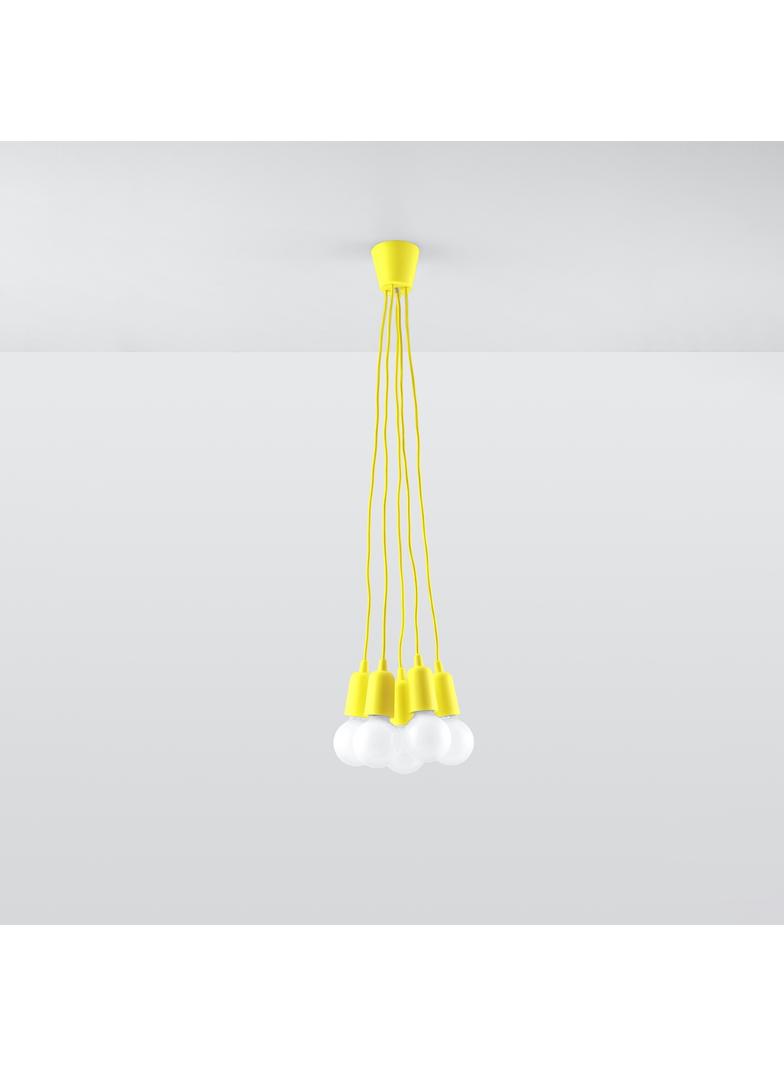 Sollux Lampa wisząca DIEGO 5 żółta SL.0580