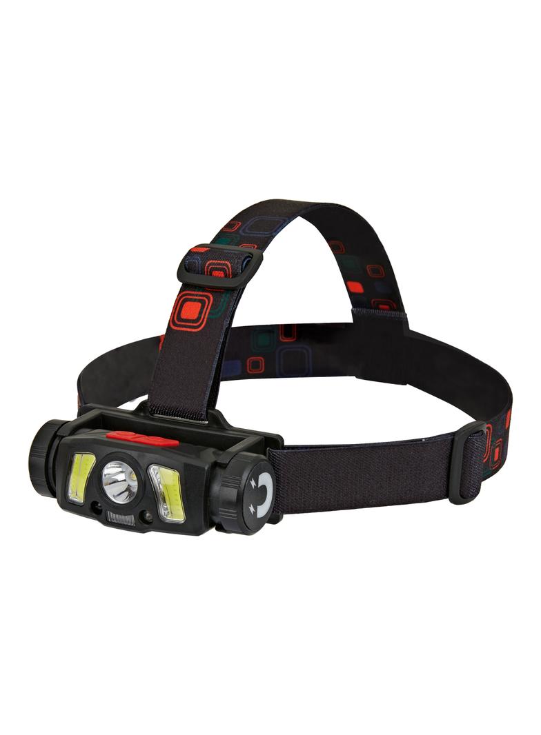 Latarka czołowa/światło rowerowe LED COB + XPG z akumulatorem Li-ion 1200 mAh, czujnik ruchu