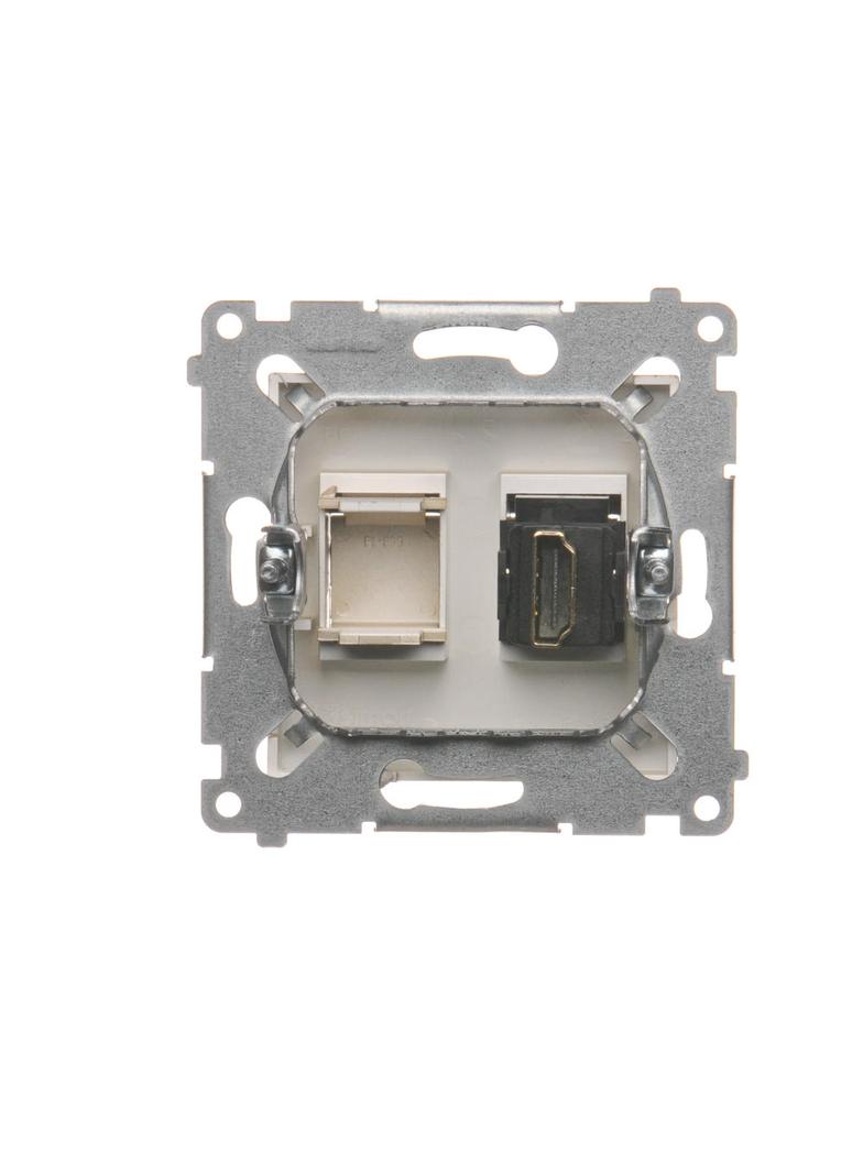 Simon 54 Gniazdo HDMI złoty mat