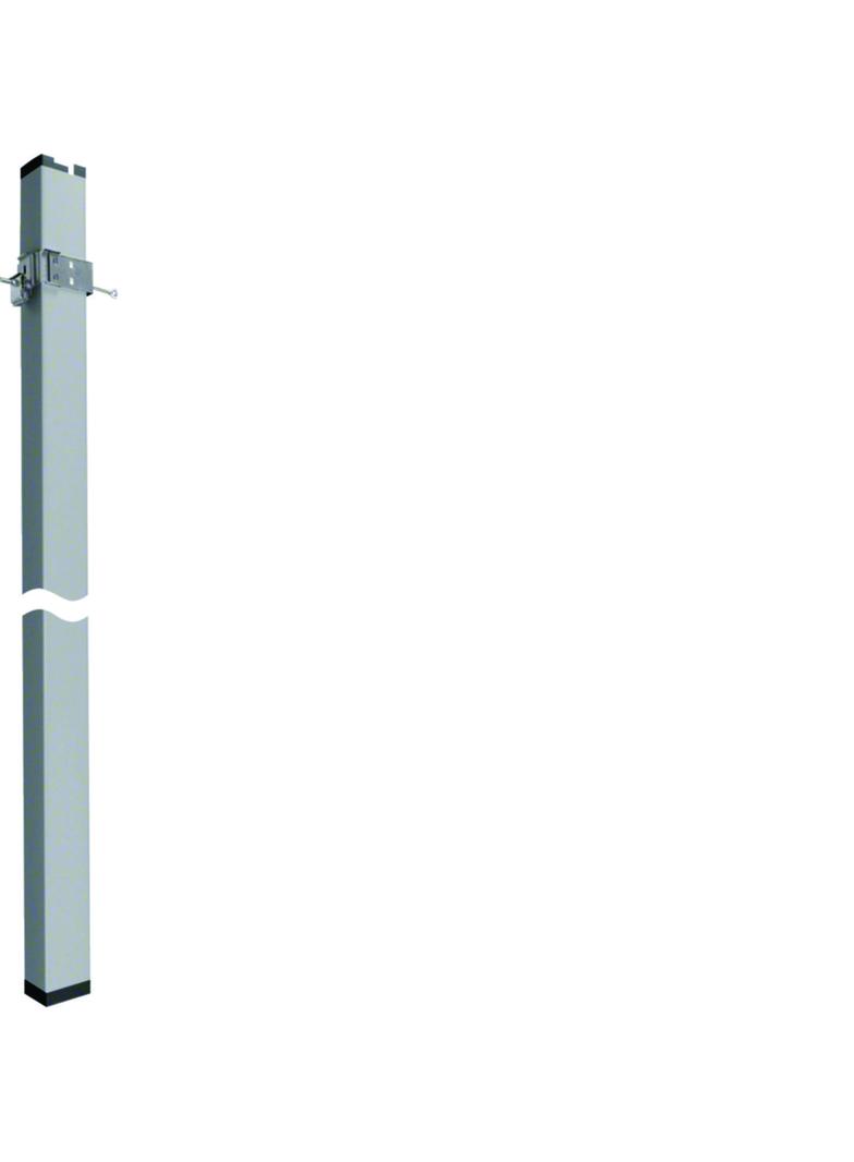 tehalit.DA200 Kol jednostronna DA200-80 z zaciskiem mocującym H=2,8m aluminium DAK802800ELN HAGER