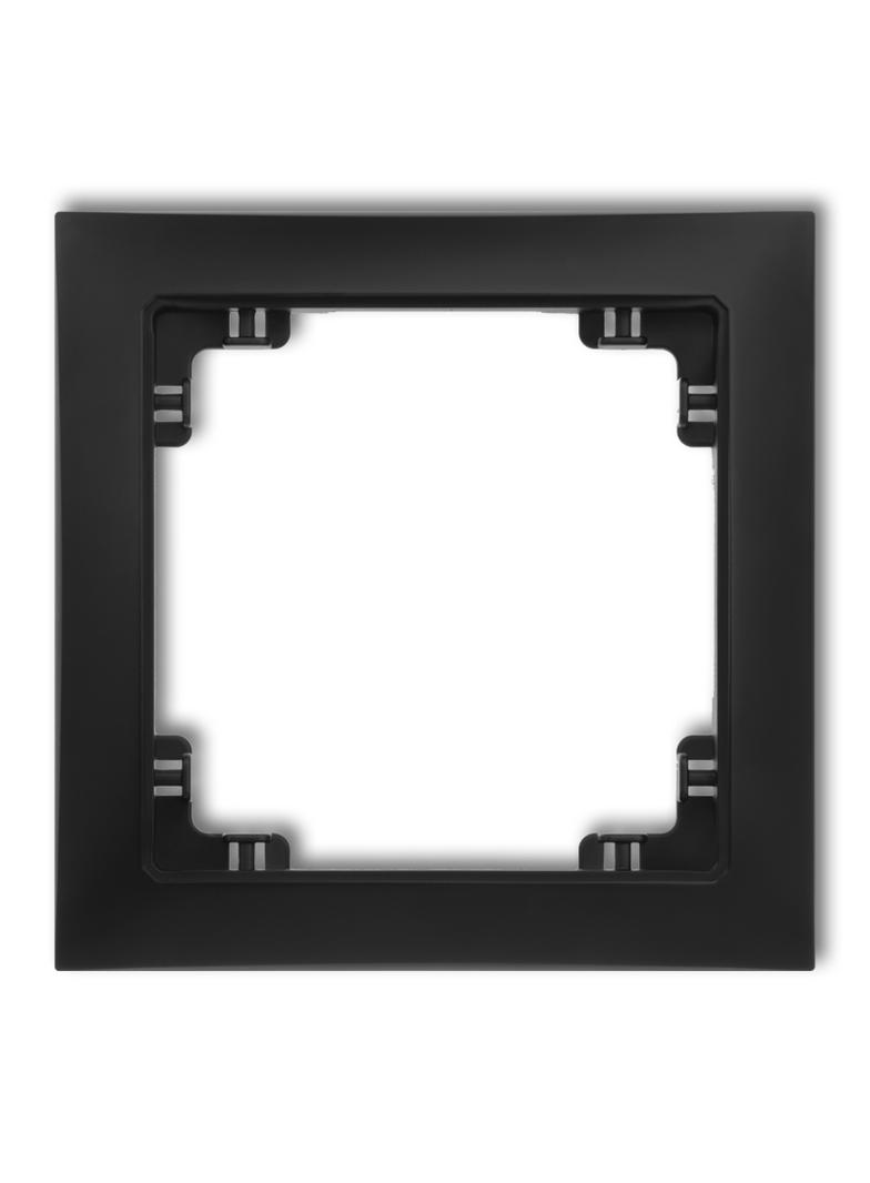 DECO Ramka uniwersalna pojedyncza z tworzywa DECO Soft czarny mat
