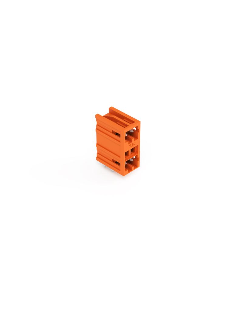 MCS-MINI dwupiętrowy wtyk 2 x 2 bieg. pomarań. raster 3,81 mm /100szt./ WAGO