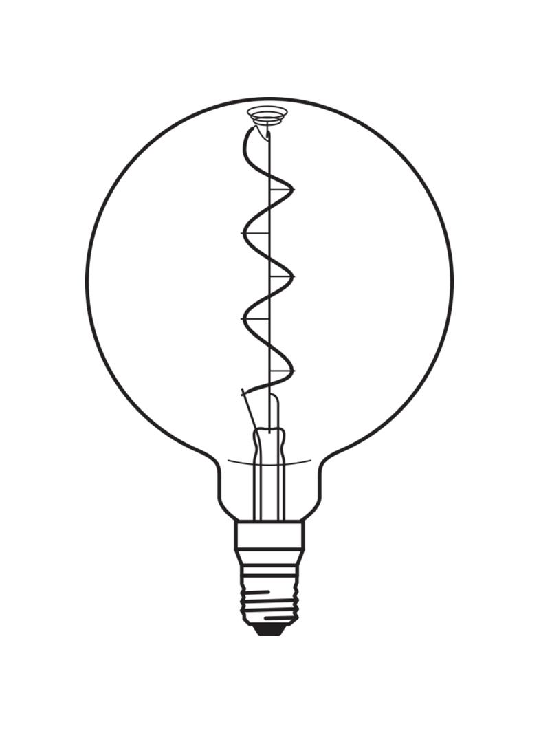 Żarówka LED Vintage 1906 LED CL GLOBE200 FIL GOLD 28 non-dim 5W/820 E27 4058075092013 LEDVANCE