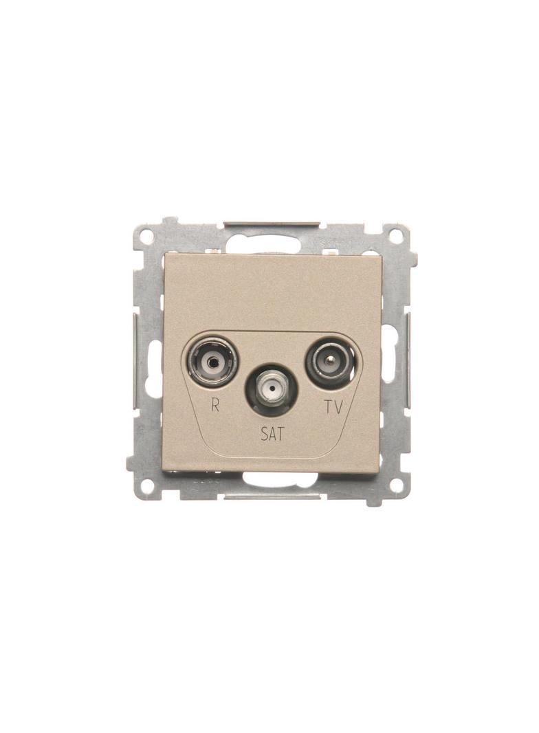 Simon 55 Gniazdo antenowe R-TV-SAT końcowe/zakończeniowe 1x Wejście: 5 MHz÷2,4 GHz Szampański mat