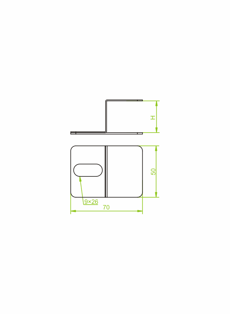 LM38 Łapka mocująca kanał 1,0 mm