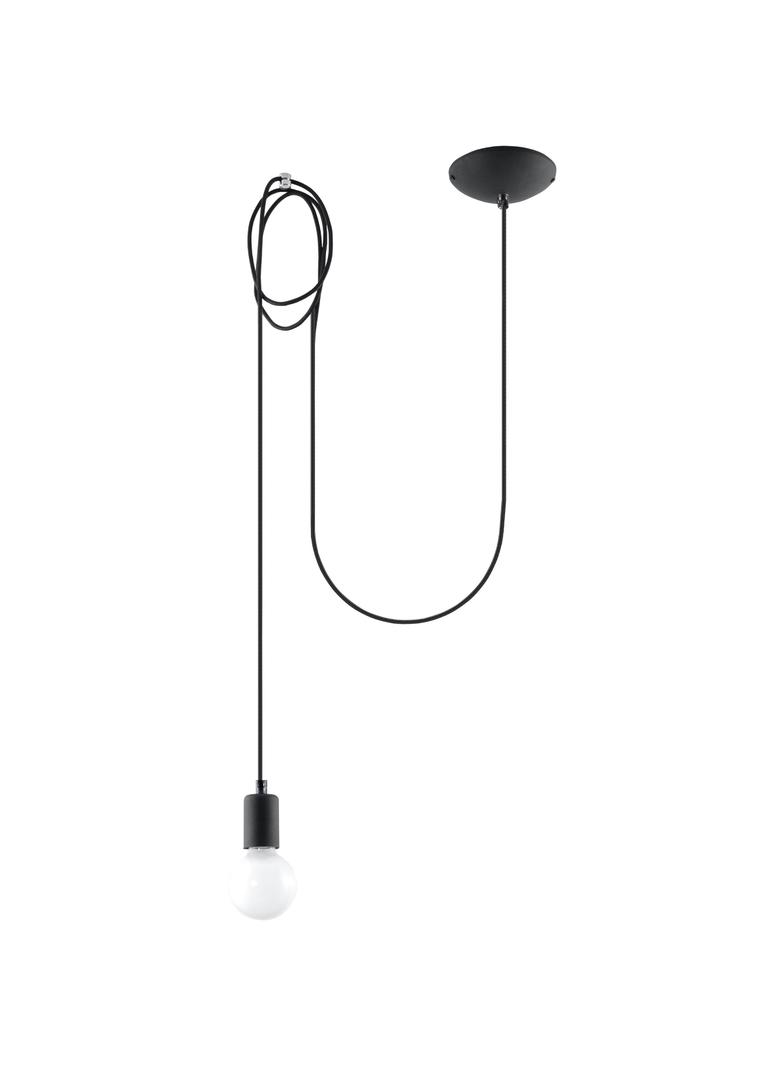 Sollux Lampa wisząca EDISON 1 LONG czarny SL.0369