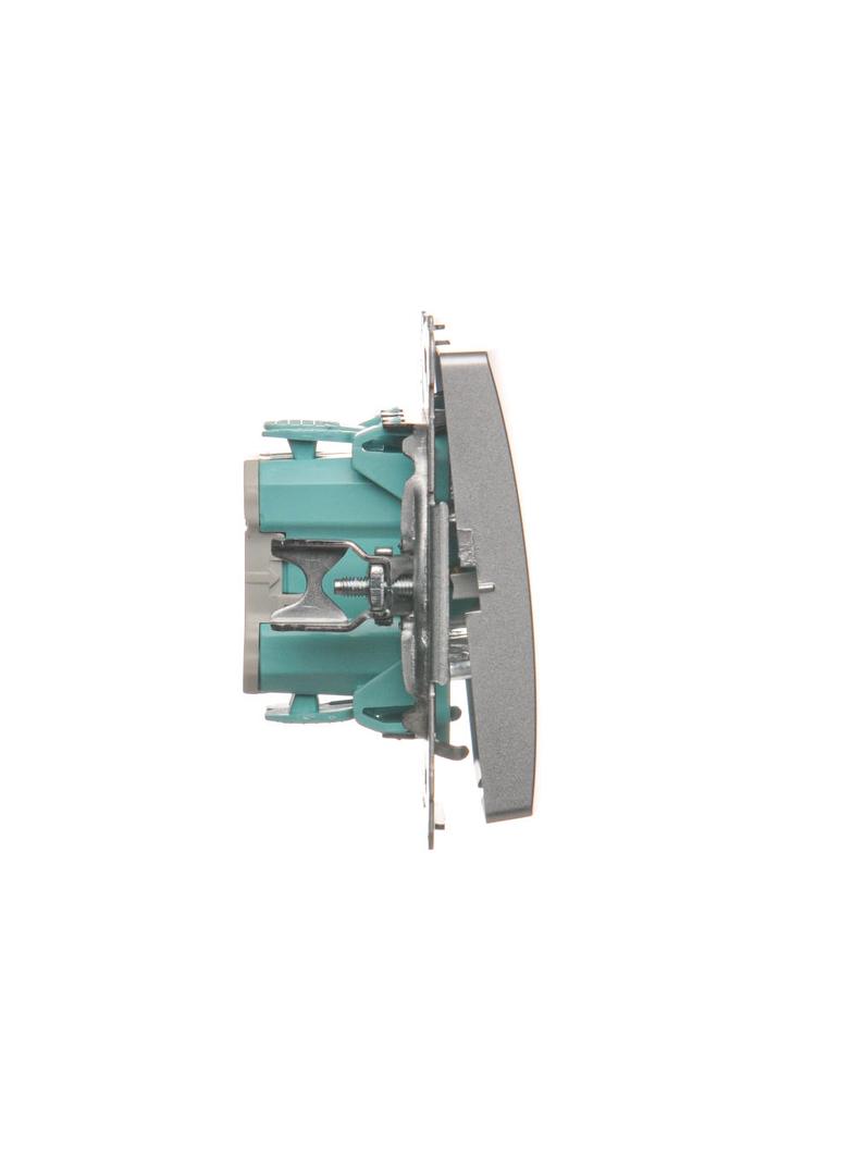 Simon Basic Przycisk pojedynczy zwierny bez piktogramu 10A szybkozłączka srebrny mat