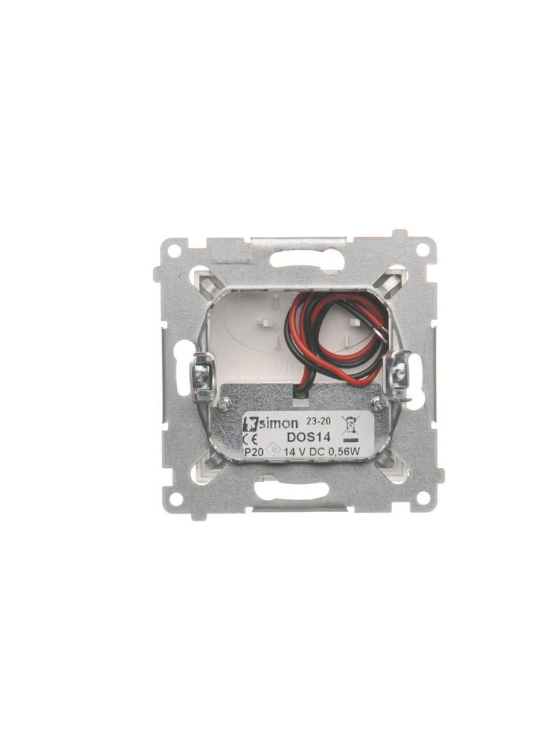 Simon 54 Oprawa oświetleniowa LED 14 V DC 0.42 W białe ciepłe 3100 K srebrny mat !Wymagany zasilacz 14V DOS14.01/43 KONTAKT