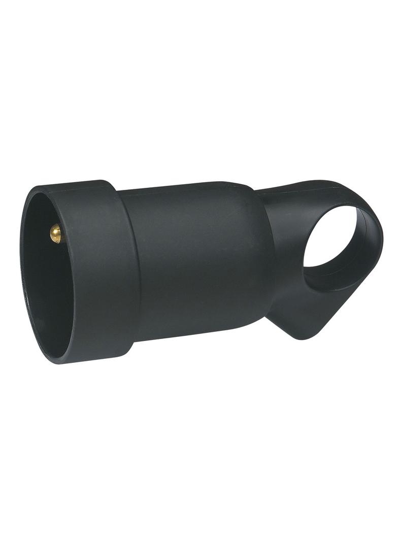 GNIAZDO WTYCZKOWE PRZENOŚNE 2P+Z - 16 A - PLASTIKOWE - CZARNE- Z PIERŚCIENIEM, Legrand