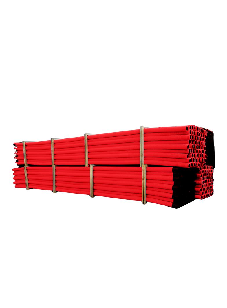 Rura karbowana dwuwarstwowa w odcinkach RODO 232/200 - 6mb czerwona 750N (11szt/paleta) RODO 232/200 - 6 CZ 750N 11370 TT PLAST