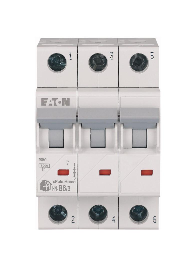 HN-B6/3 Wyłącznik nadprądowy 6kA B6A 3P 194878 EATON