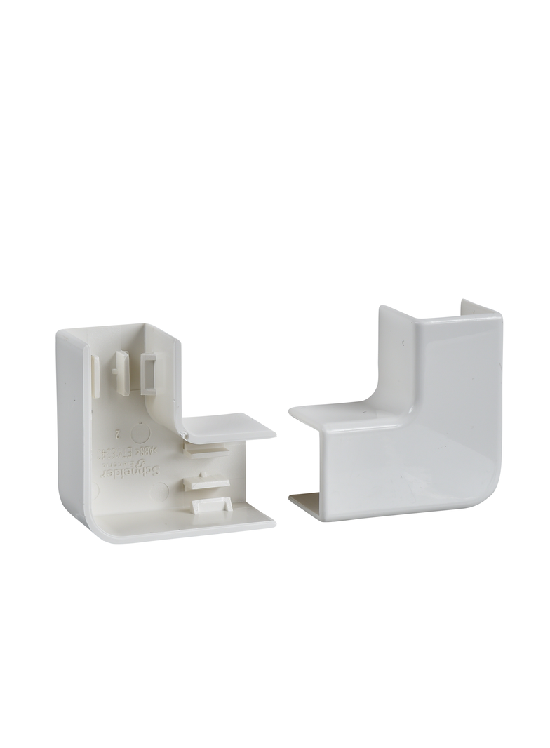 Ultra łącznik pionowy 90° 16 x 16 mm ABS Biały