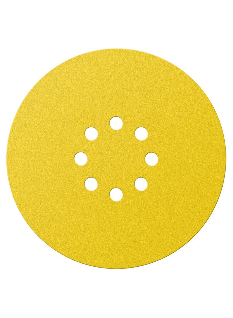 Krążki ścierne 225 mm, K120, 5 szt., z otworami