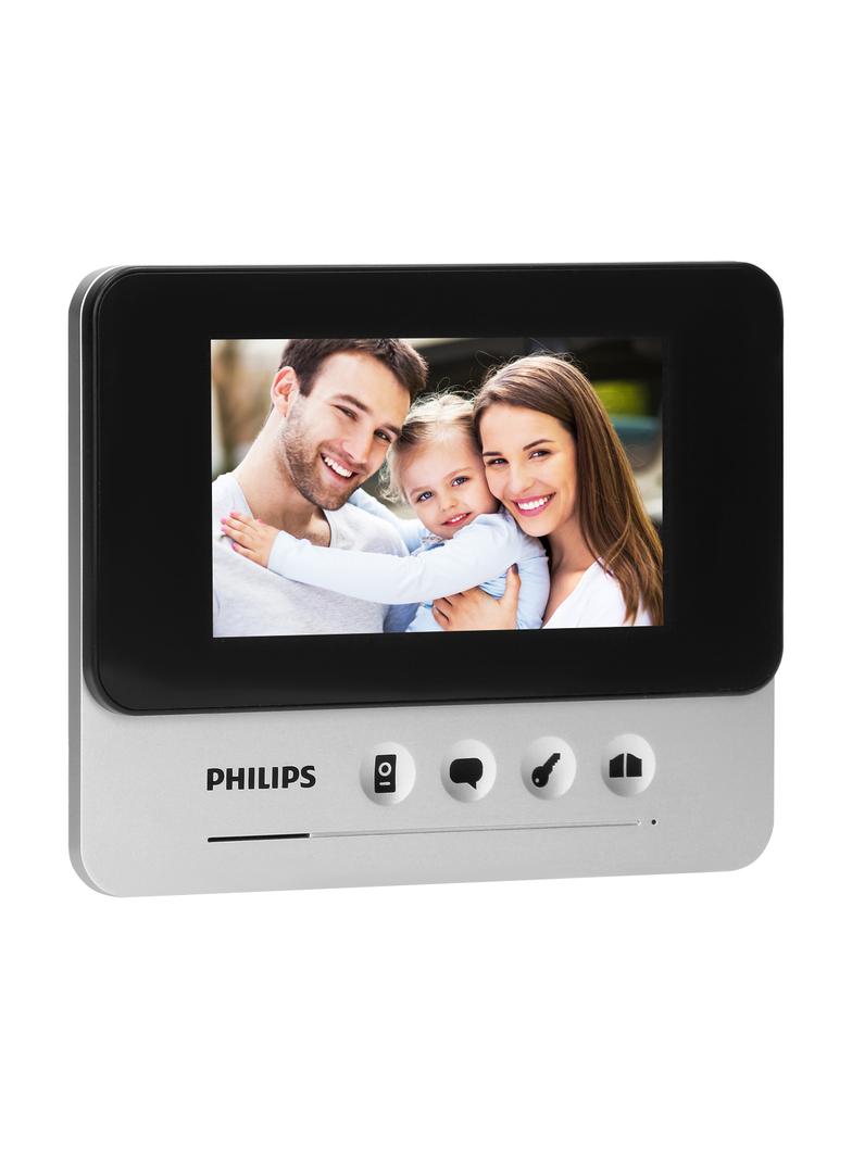 Philips WelcomeEye Compact Zestaw wideodomofonowy bezsłuchawkowy kolor LCD 4,3" menu OSD stero 53110