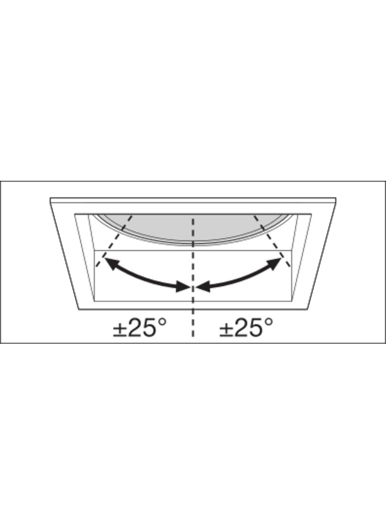 Oprawa SPOT SQUARE DARKLIGHT ADJUST 8W 3000K FL WT