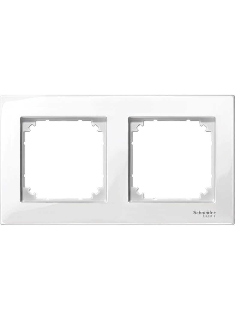 Merten, M-Plan, ramka podwójna, biały polarny