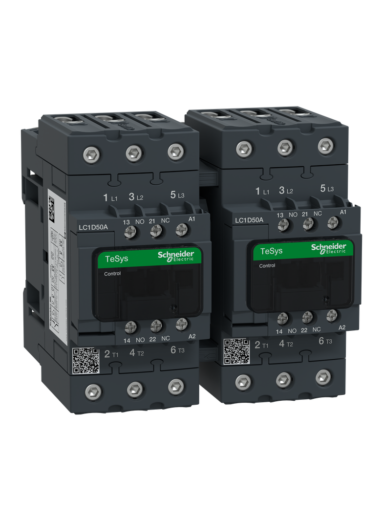 Stycznik nawrotny I=50A AC-3, napięcie cewki 230 V AC LC2D50AP7 Schneider