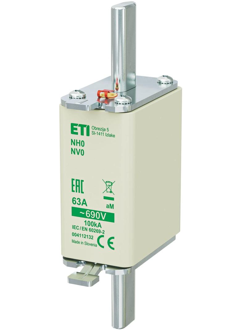 Wkładka topikowa NH silnikowa NH0 aM 63A 690V 004112132 ETI