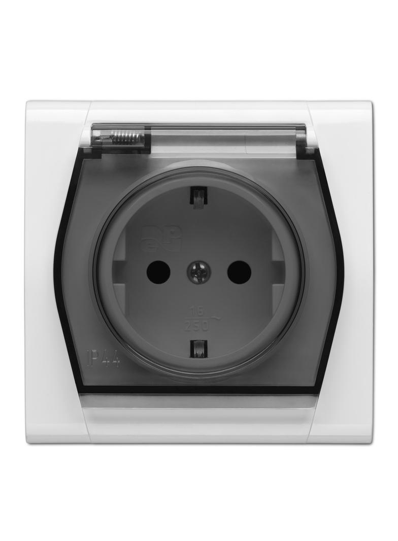 GPT FESTA 2P+Z IP44 SCHUKO BIAŁO-DYMNE