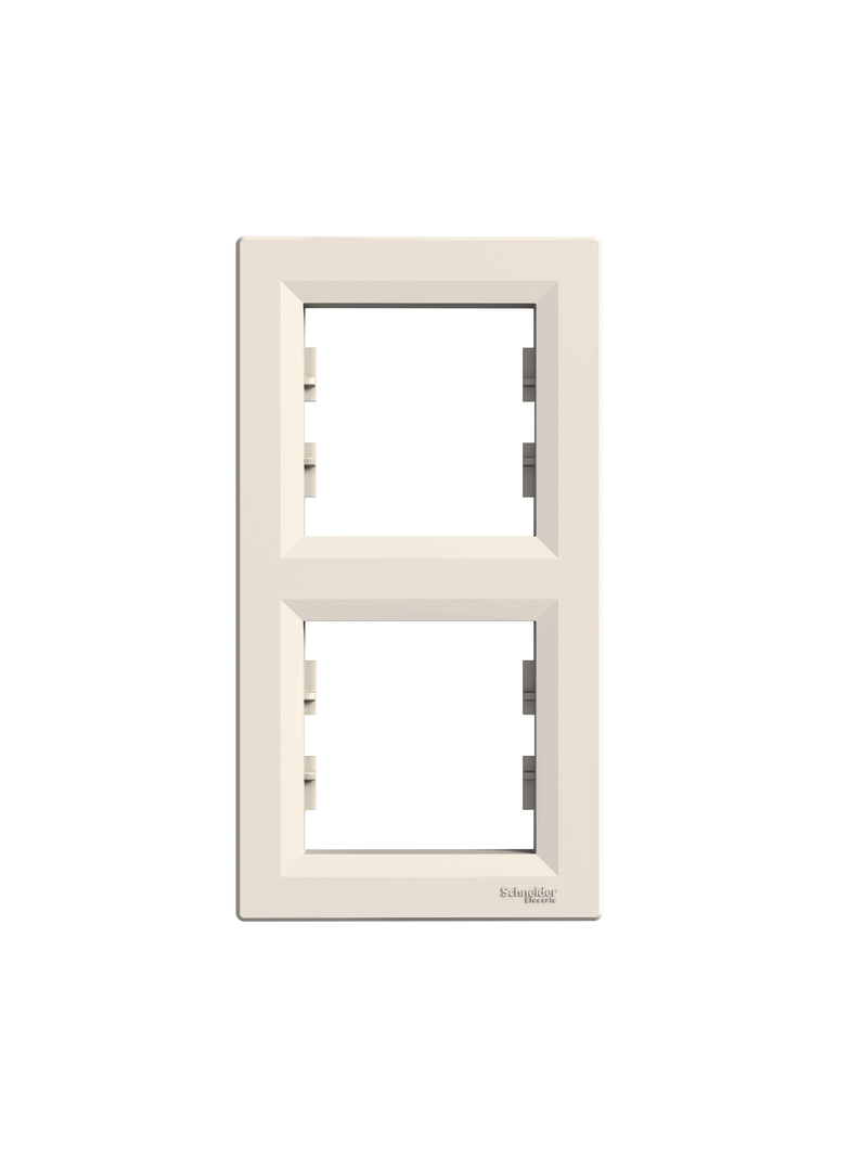 Asfora, ramka 2-krotna, pionowa, krem