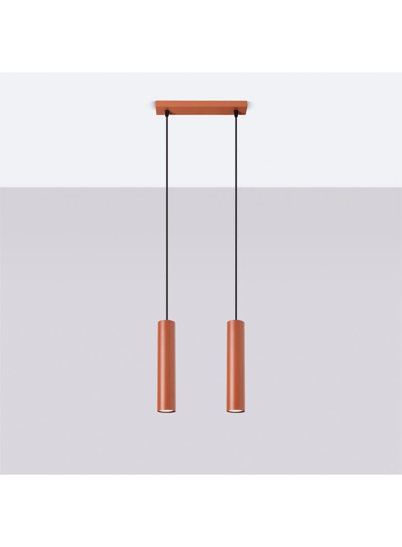 Sollux Lampa wisząca LAGOS 2 ochra czerwona SL.1490