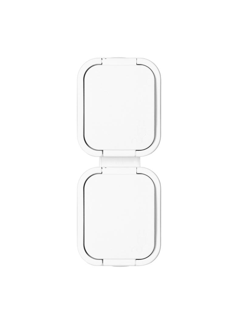 Gniazdo podwójne natynkowe 2x2P+Z, bryzgoszczelne z klapką, pionowe B2, IP54, NT-6B2/P, biały