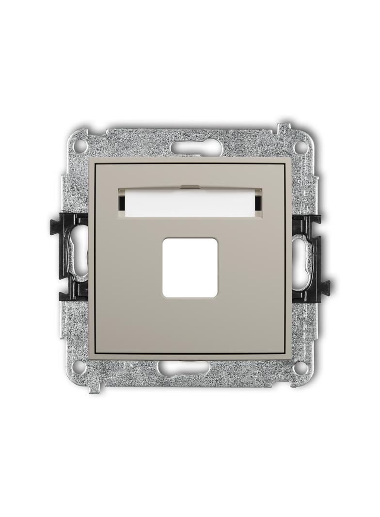 MINI Gniazdo antenowe multimedialne pojednczego bez modułu (standard Keystone) taupe 60MGM-1P KARLIK