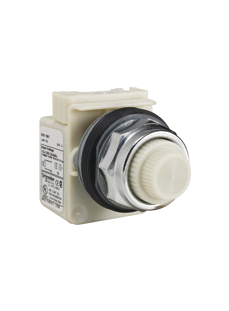 Harmony 9001K Dioda sygnalizacyjna LED biała, 110/120V AC, BA9s, O30