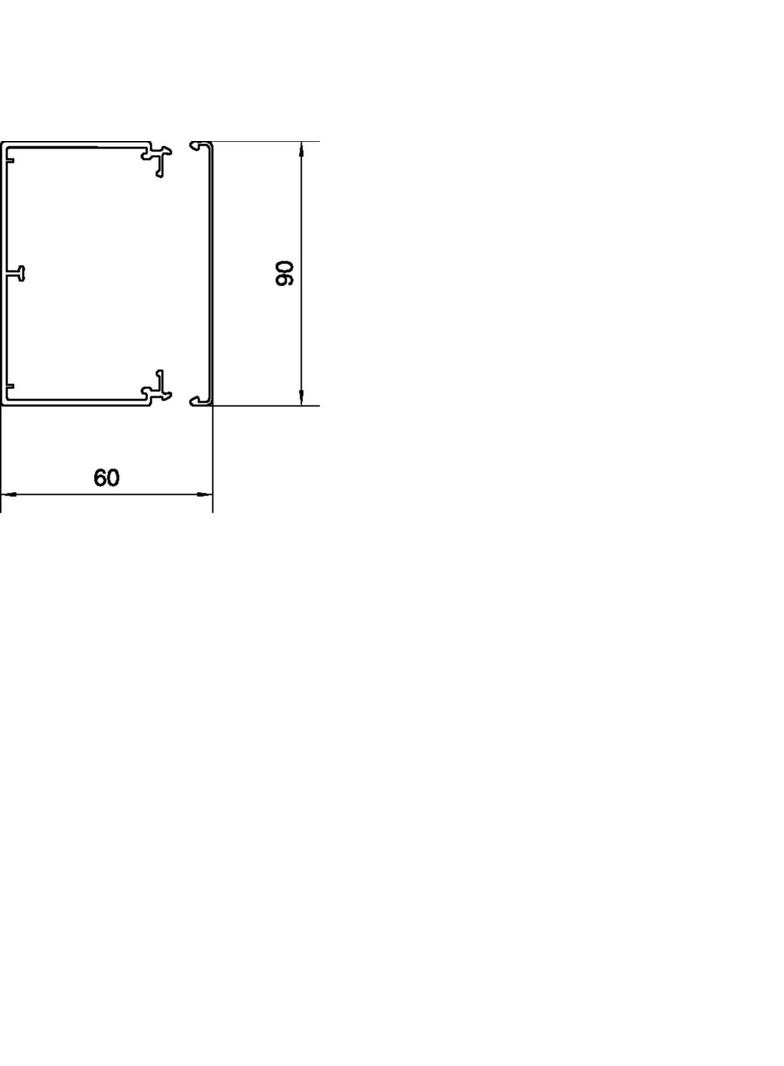 tehalit.LF Kanał elektroinstalacyjny PVC 60x90mm biały LF6009009016 HAGER