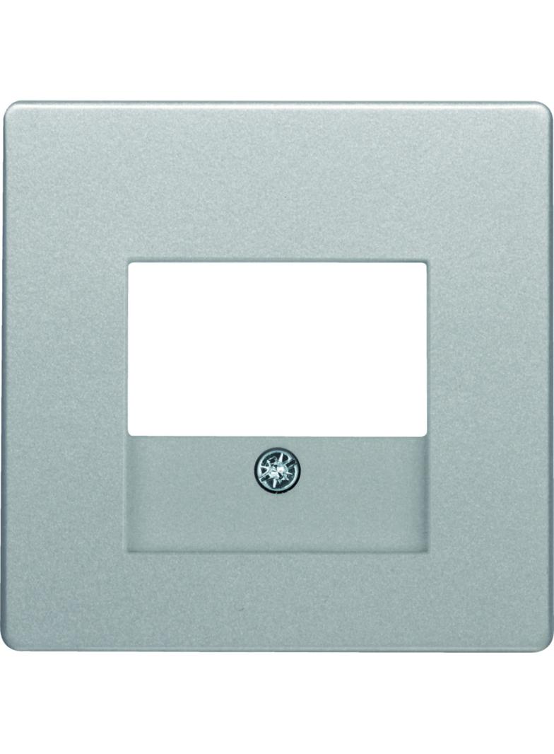 BERKER Q.x Płytka czołowa do gniazda głośnikowego i gniazda USB aluminium aksamit lakierowana 10336084 HAGER