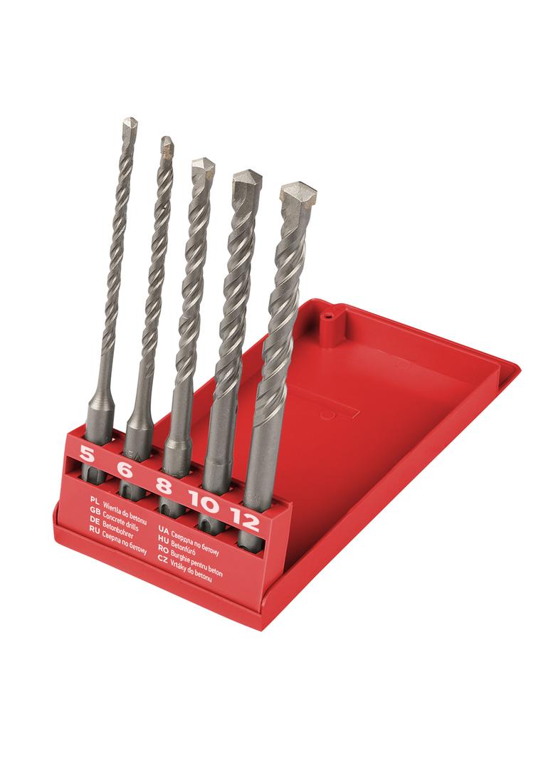 Wiertła do betonu SDS Plus 5-12 mm, zestaw 5 szt.