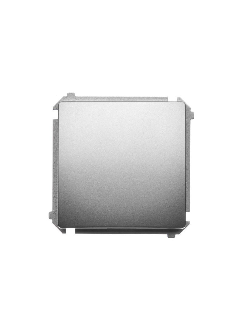 Simon Basic Przycisk pojedynczy rozwierny bez piktogramu 10A z. śrub. satynowy