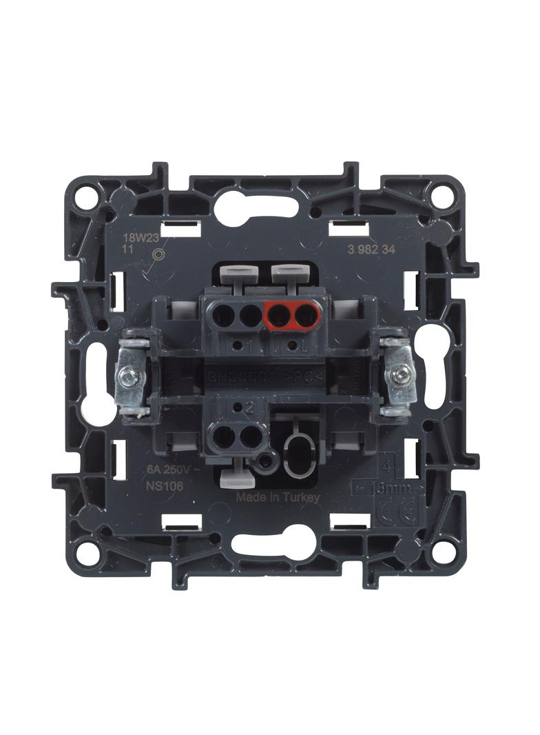 Niloe Step - przycisk pojedynczy 6 A- kolor czarny, Legrand