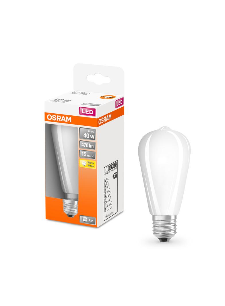 Lampa LED, klasyczny kształt bańki Edison 4W 827 230V plastik E27