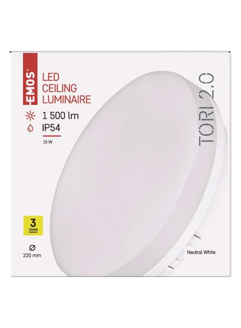 Oprawa LED okrągła Tori 15W IP54 neutralna biel ZM4321 EMOS