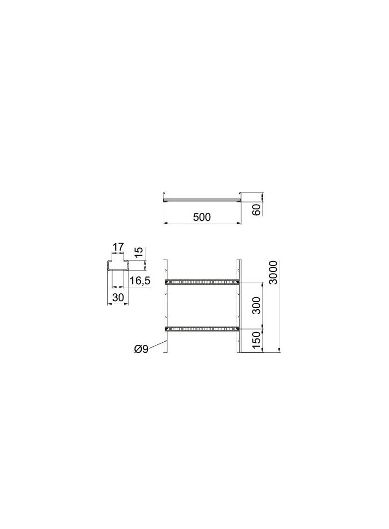 LCIS 650 3 FS, Drabina kablowa