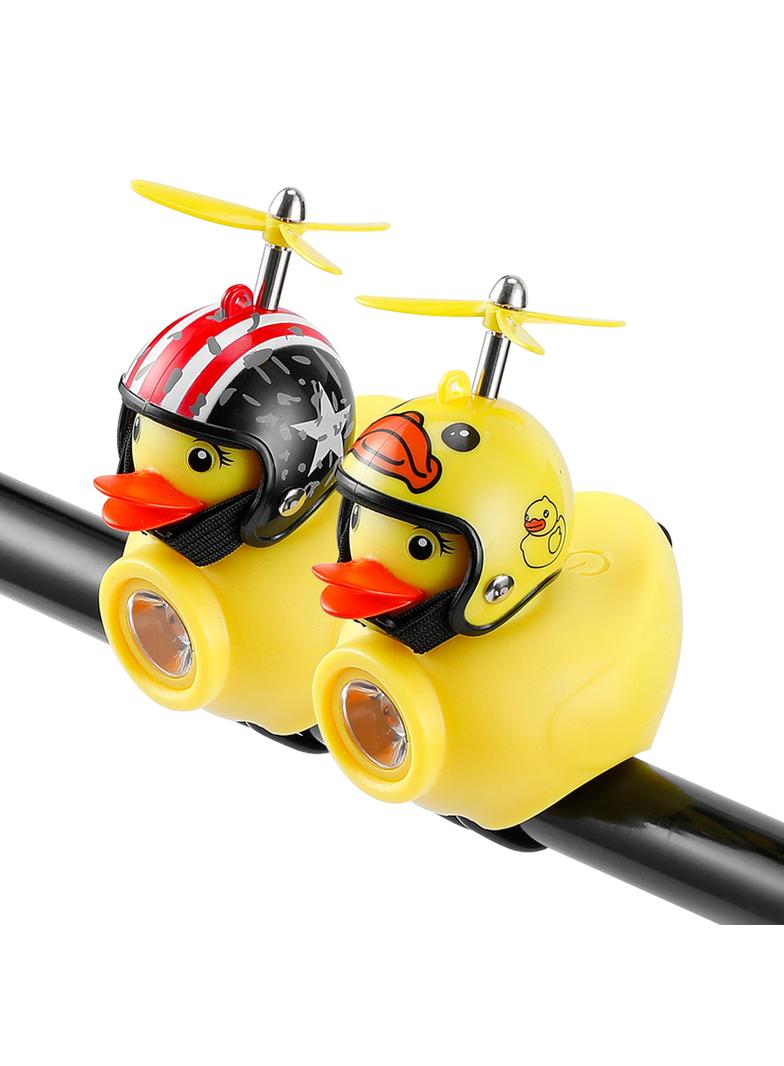 Światło rowerowe + dzwonek, kaczka w kasku, 130lm, 800mAh, 6000K, 2 wzory (mix)