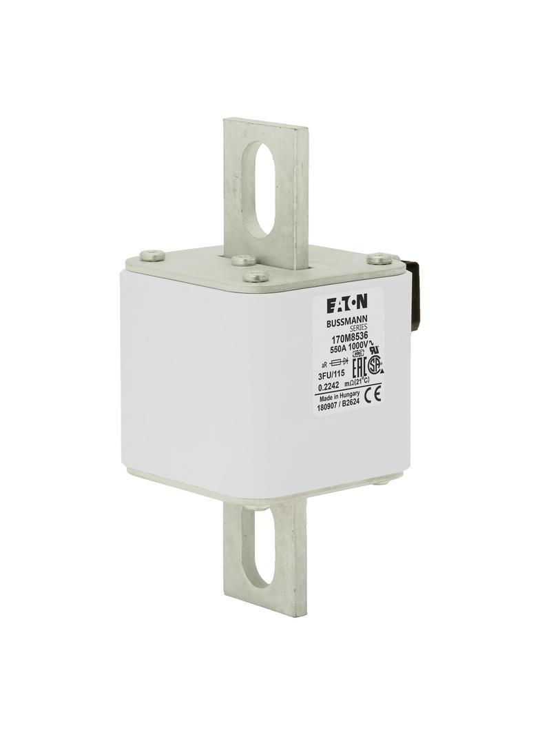 FUSE 550A 1000V 3FKE/115 AR UR Wkładka szybka 550A AC 1000V rozmiar 3 76x92x159 mm aR IEC, 170M8536