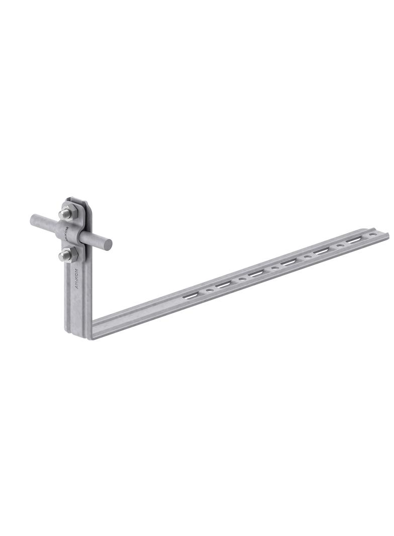 AN-26KL/OG/-N Uchwyt dach.regul.pros.Z-śruba L=42cm,H=10cm /OG/