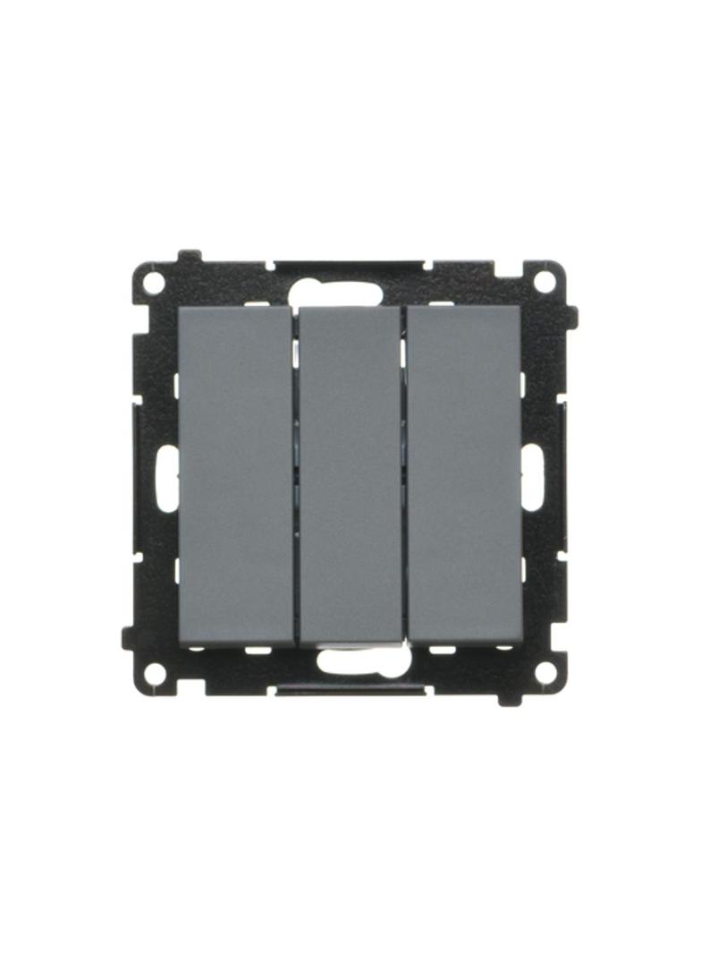 Simon 55 Łącznik potrójny z podświetleniem LED szybkozłączka Grafitowy mat TW31L.01/116 KONTAKT