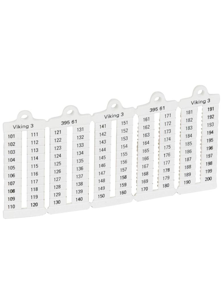 PŁYTKI OZNACZNIKÓW SZEROKOŚĆ 5MM 101-250 PIONOWE (X1000), Legrand