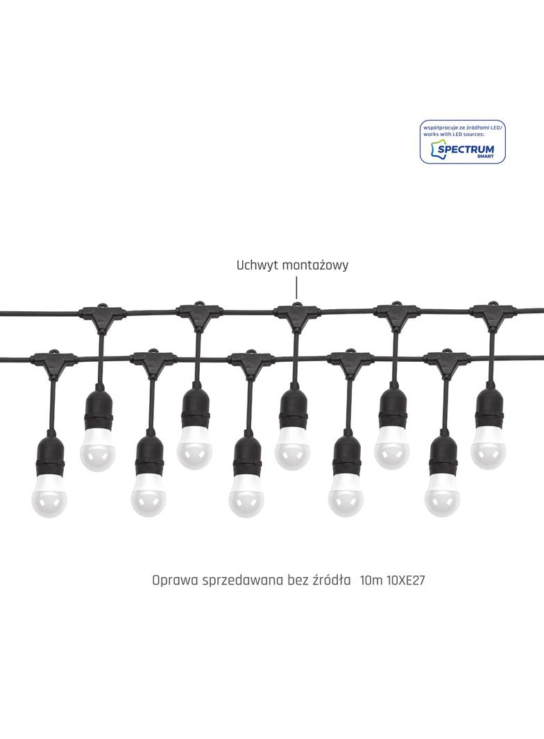 GIRLANDA 10M 10xE27 łączona SPECTRUM