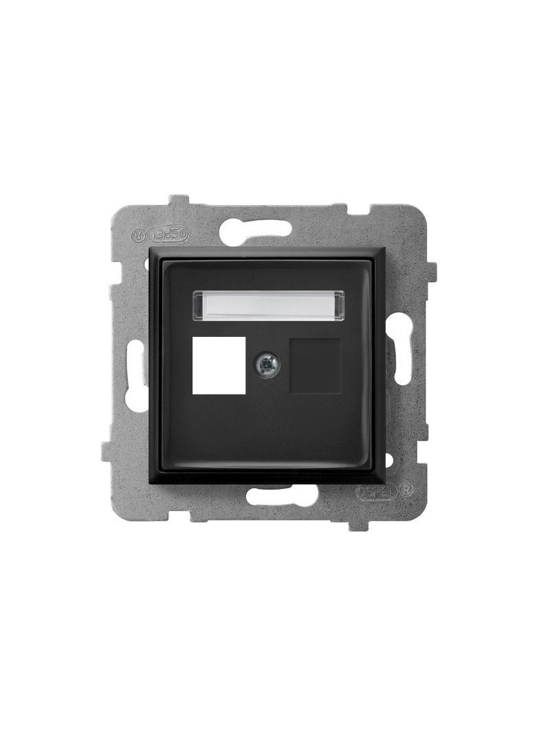 ARIA Obudowa gniazda pojedynczego typu Keystone prosta - kolor czarny metalik