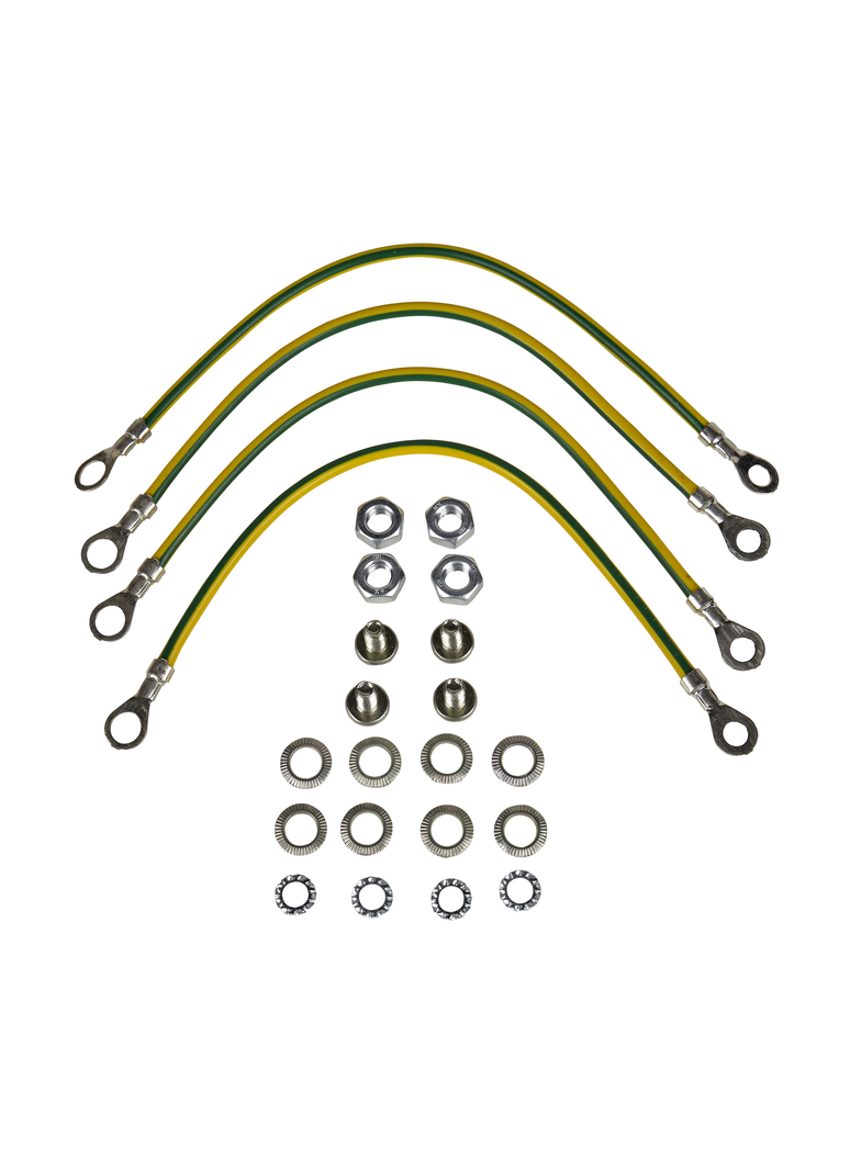 Zestaw uziemiający do obudów OPB/VDC, z miedzi, izolacja PCV, IEC62208,
