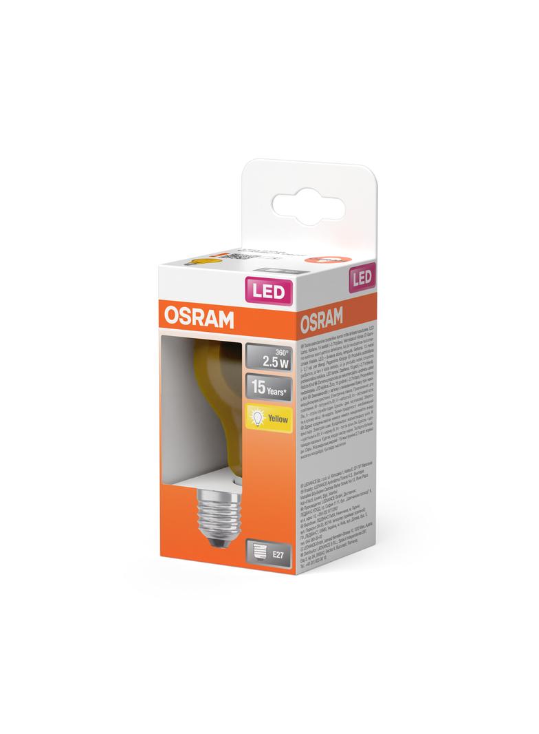 Lampa LED STAR CL A Yellow 15 non-dim 2,5W E27