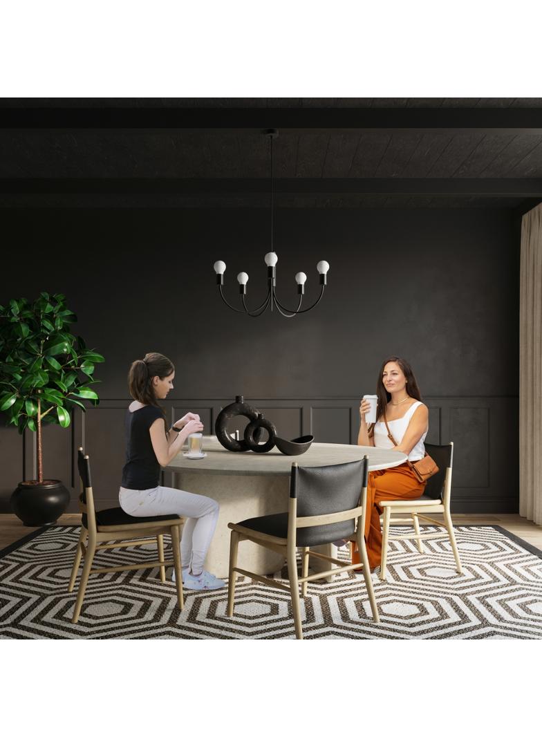 Sollux Żyrandol PICCOLO 5 czarny SL.0855