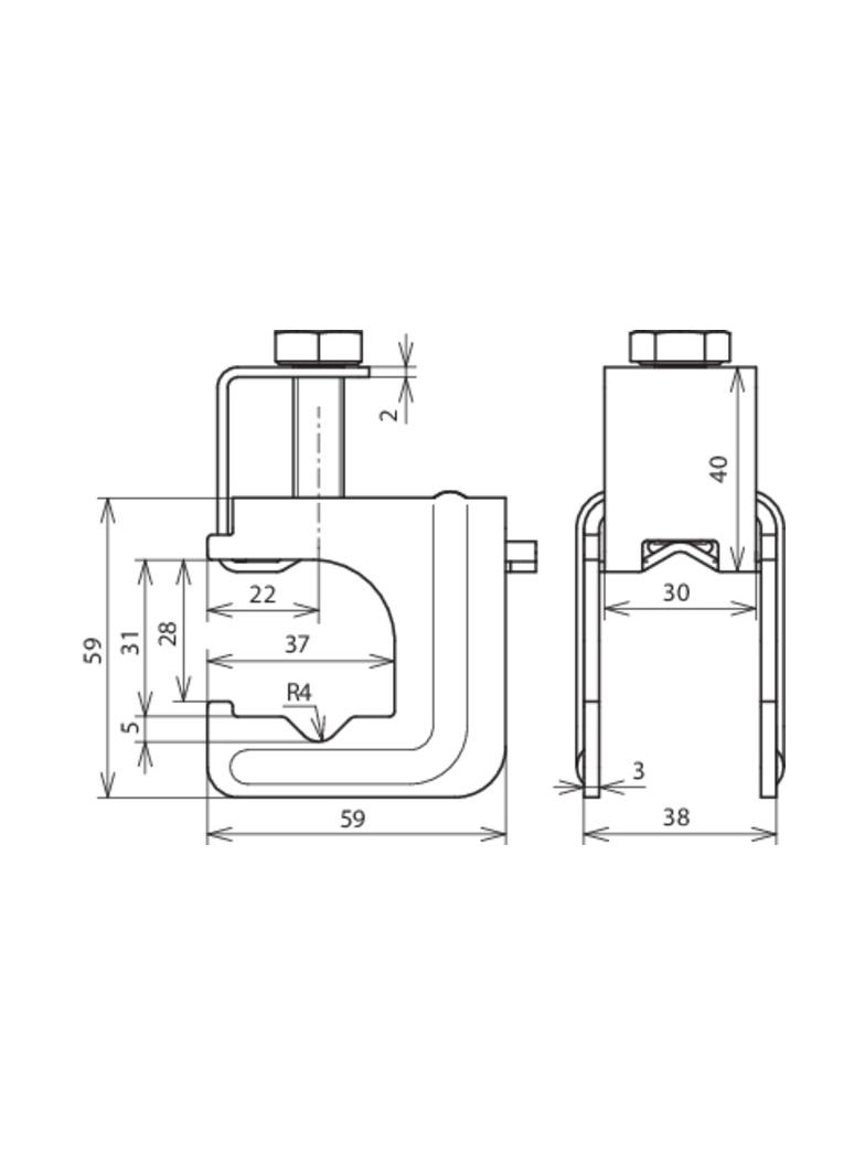 Zacisk łączący do zbrojenia 6-10/6-20 (+/II), 6-20/30 (+/II), 30/30 mm (+/II), St
