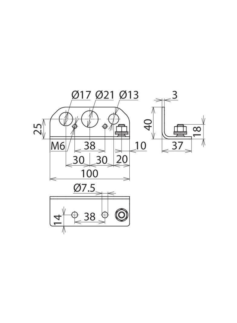Element mocujący do ograniczników DEHNgate, stal nierdzewna NIRO